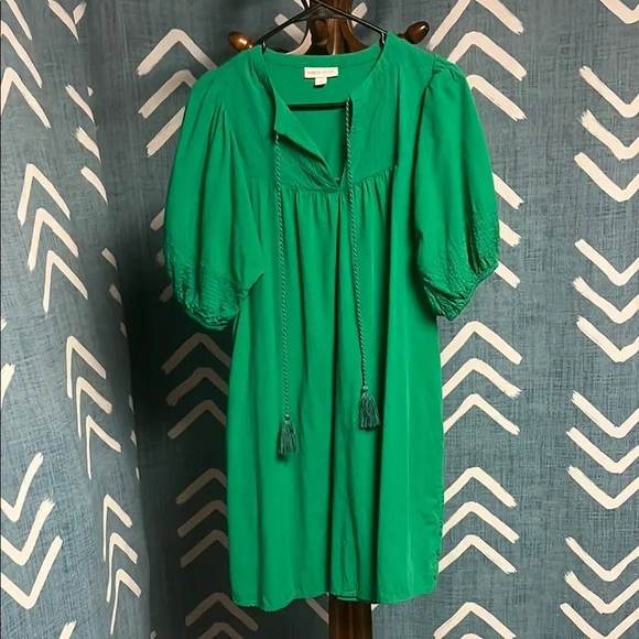 knox rose green dress Lemon Green Solid Fit and Flare Maxi Dress with Silver Sequinned Belt main image 0